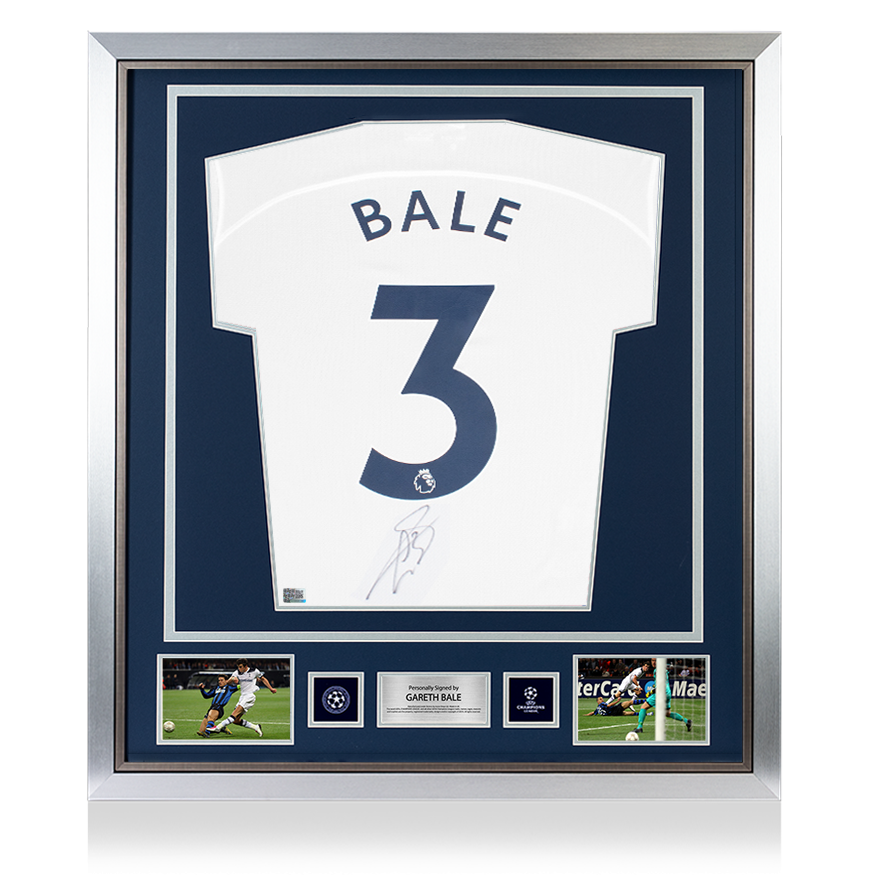Gareth Bale Official UEFA Champions League Back Signed and Framed Tottenham Hotspur 2022-23 Home Shirt UEFA Club Competitions Online Store