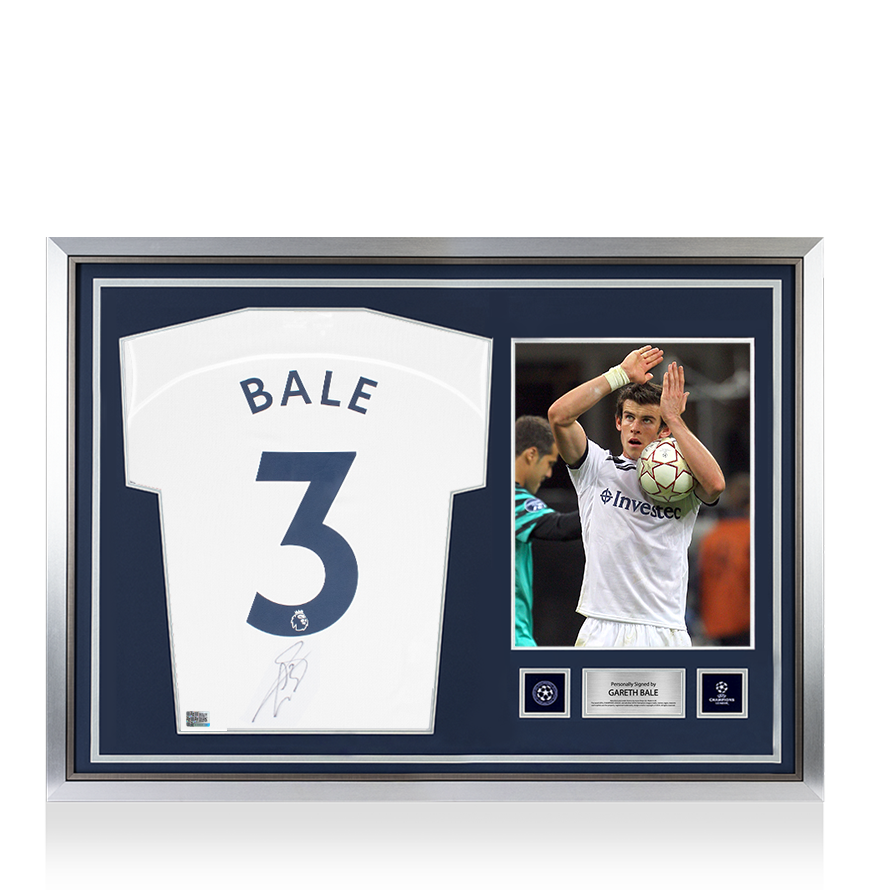 Gareth Bale Official UEFA Champions League Back Signed and Hero Framed Tottenham Hotspur 2022-23 Home Shirt UEFA Club Competitions Online Store