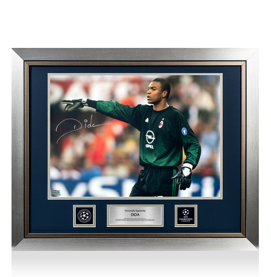 Dida Official UEFA Champions League Signed and Framed AC Milan Photo UEFA Club Competitions Online Store