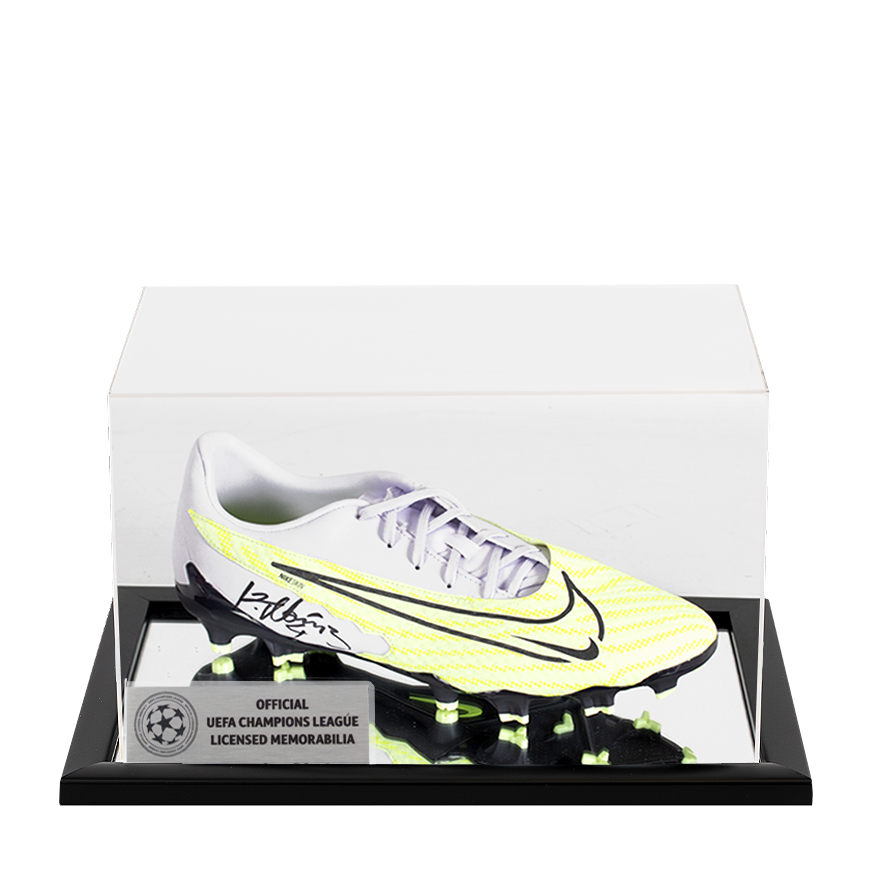 Rafael Marquez Official UEFA Champions League Signed Silver Nike Phantom GX Academy Boot In Acrylic Case