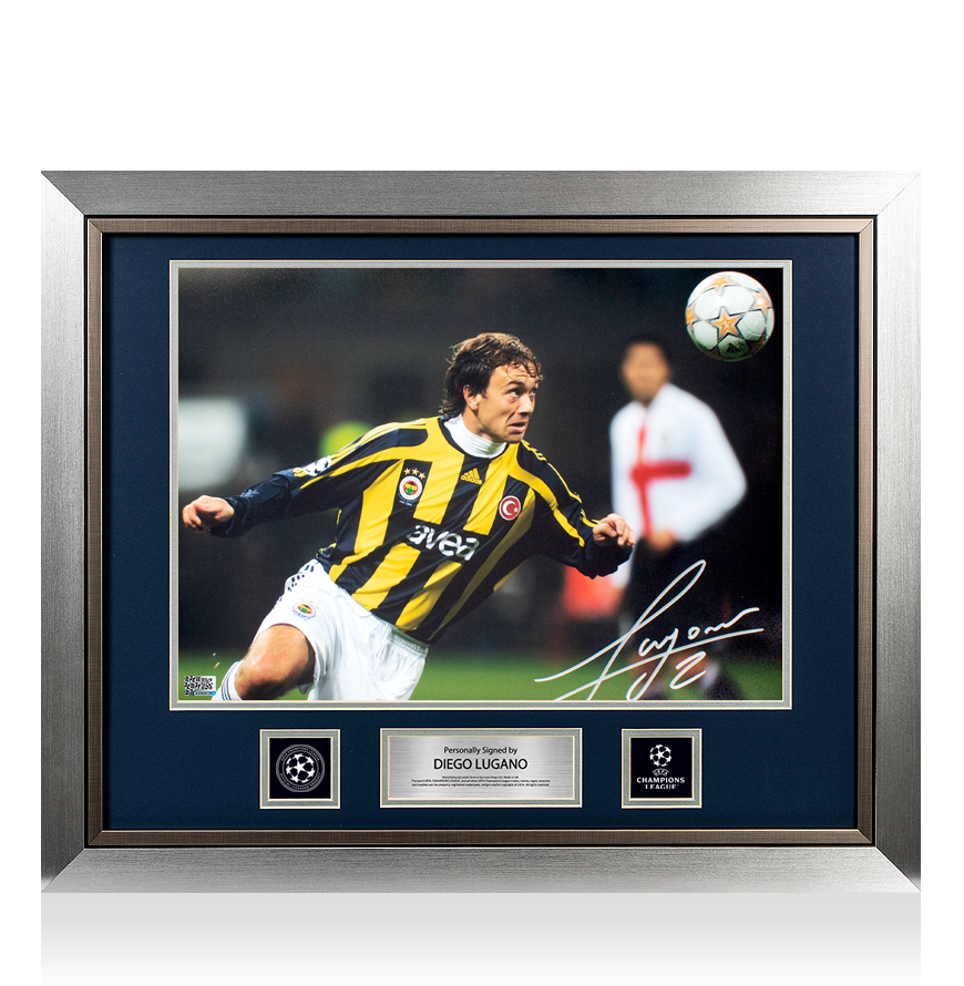 Diego Lugano Official UEFA Champions League Signed and Framed Fenerbahce Photo UEFA Club Competitions Online Store