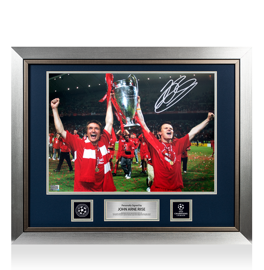 John Arne Riise Official UEFA Champions League Signed and Framed Liverpool FC Photo: 2005 UEFA Champions League Winner UEFA Club Competitions Online Store