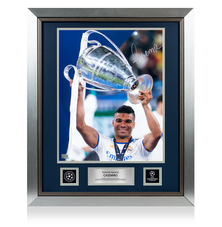 Casemiro Official UEFA Champions League Signed and Framed Real Madrid Photo: Winner