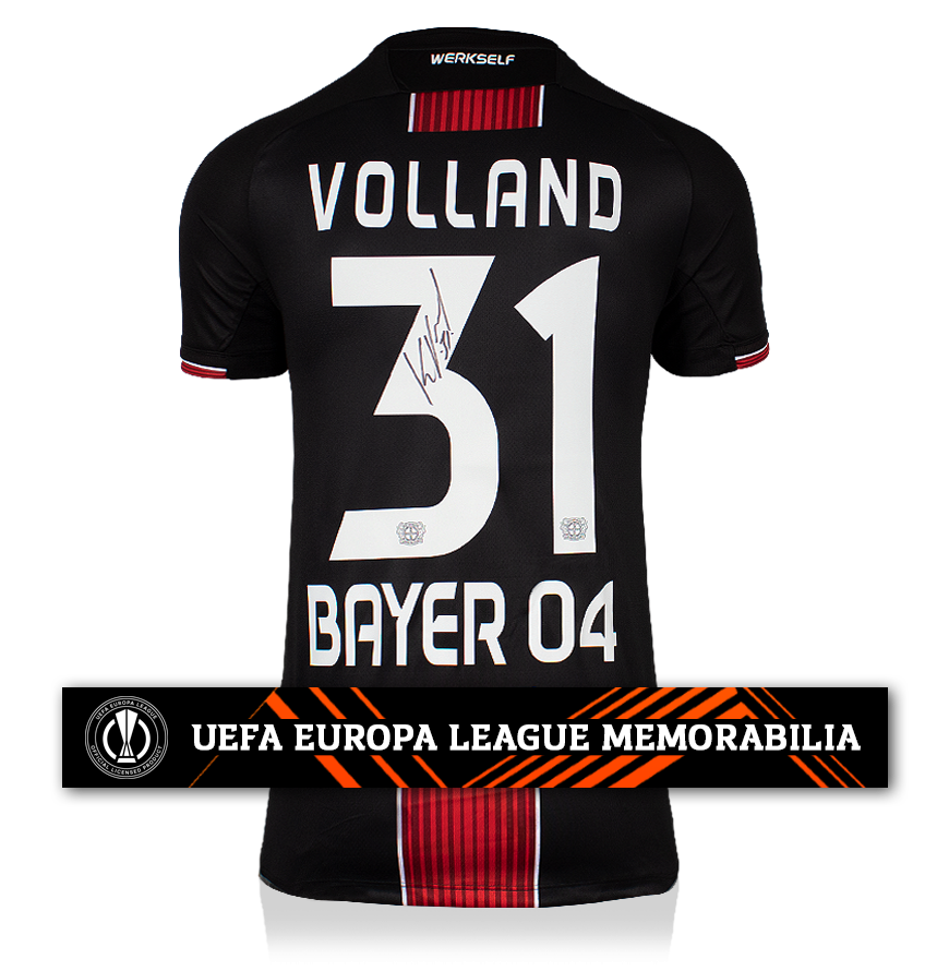 Kevin Volland Official UEFA Europa League Back Signed Bayer Leverkusen 2018-19 Home Shirt
