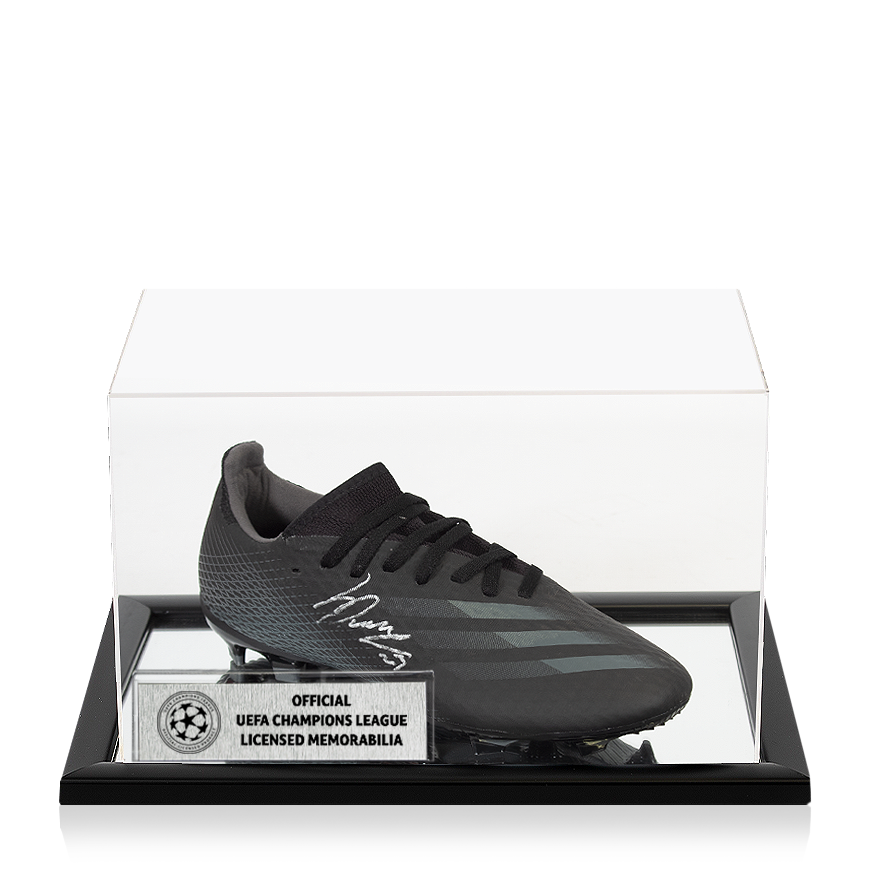 Luis Diaz Official UEFA Champions League Signed Black Adidas Boot In Acrylic Case UEFA Club Competitions Online Store