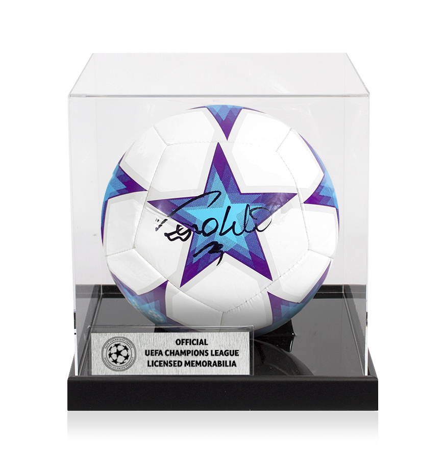 Ronaldo Official UEFA Champions League Signed Football In Acrylic Case UEFA Club Competitions Online Store